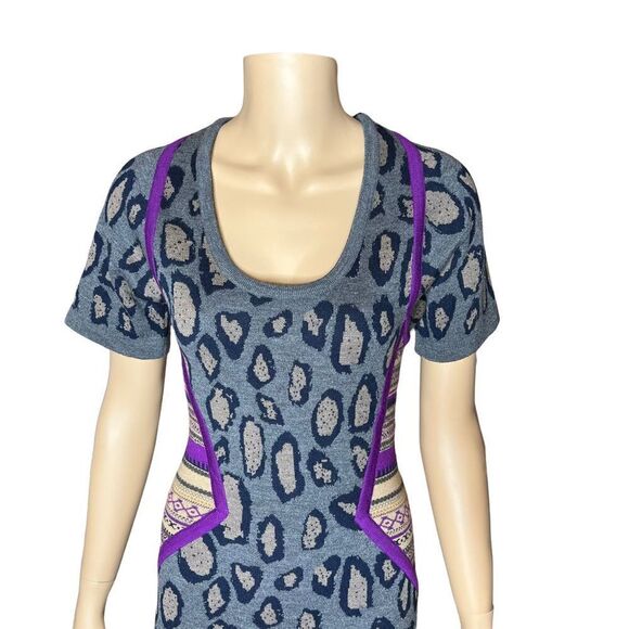Cut25 by Yigal Azrouel Animal Print bodycon wool dress  XS NWT - Picture 2 of 13
